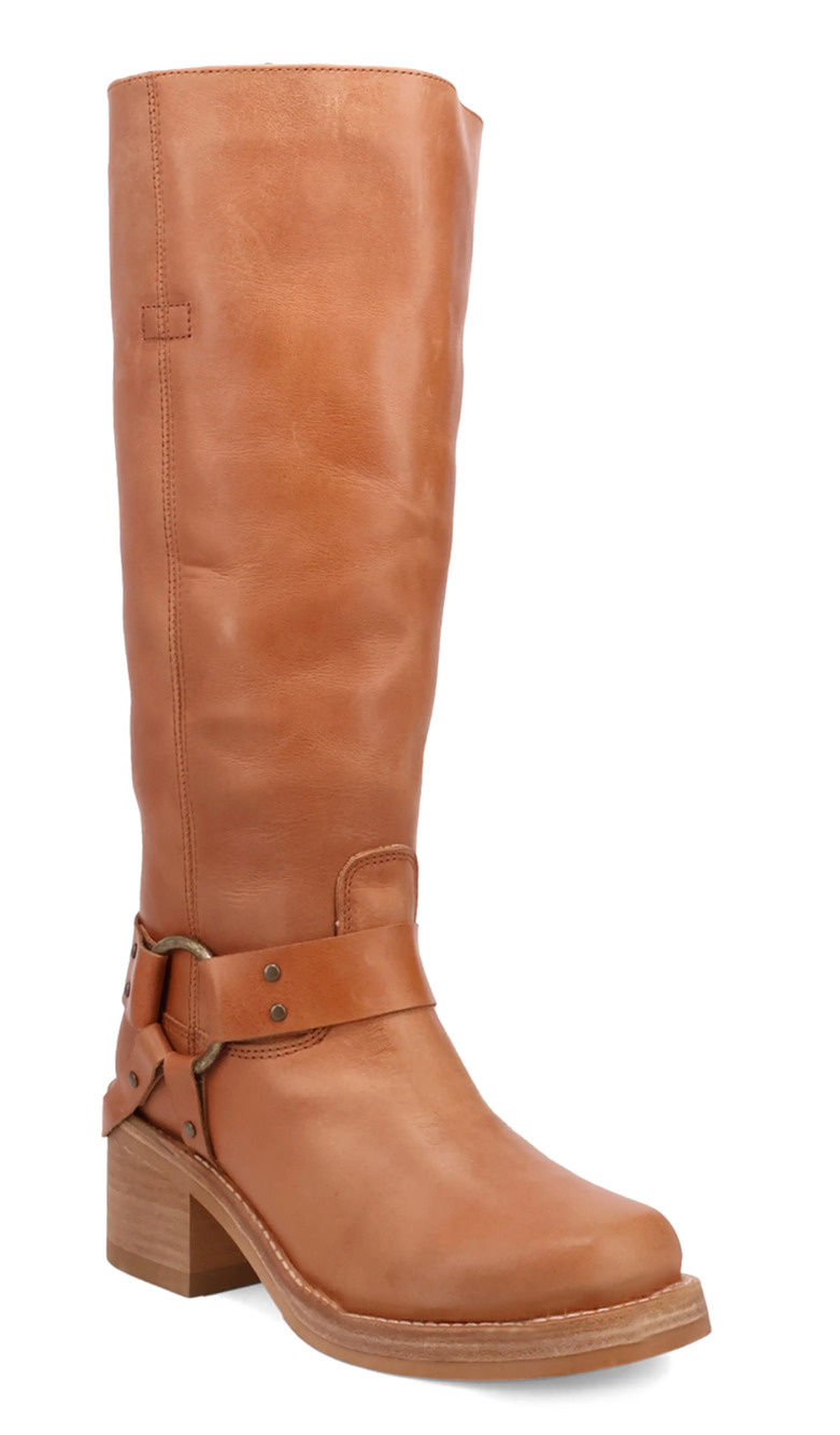 NEW DINGO TAN LEATHER DI2292 CASBAH WESTERN KNEE HIGH BOOTS SZ 10
